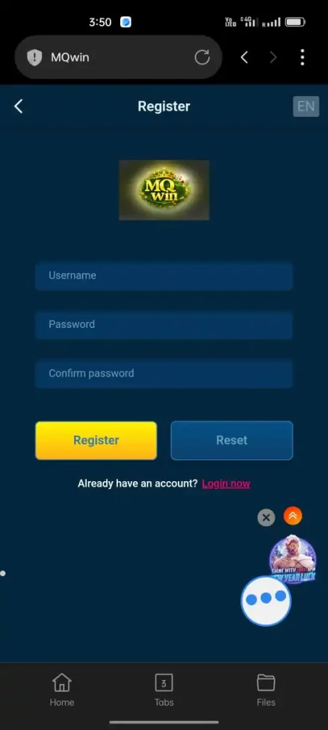 MQWIN Game Login